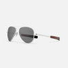 [23k White Gold & Polarized Nylon American Gray Lens]