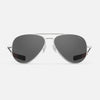 [23k White Gold & Polarized Nylon American Gray Lens]