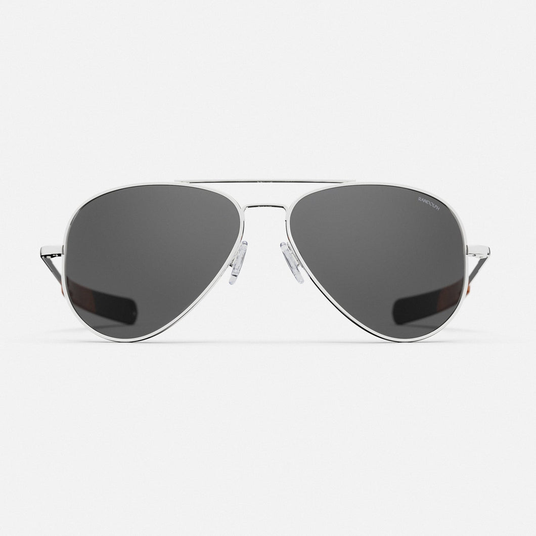 [23k White Gold & Polarized Nylon American Gray Lens]