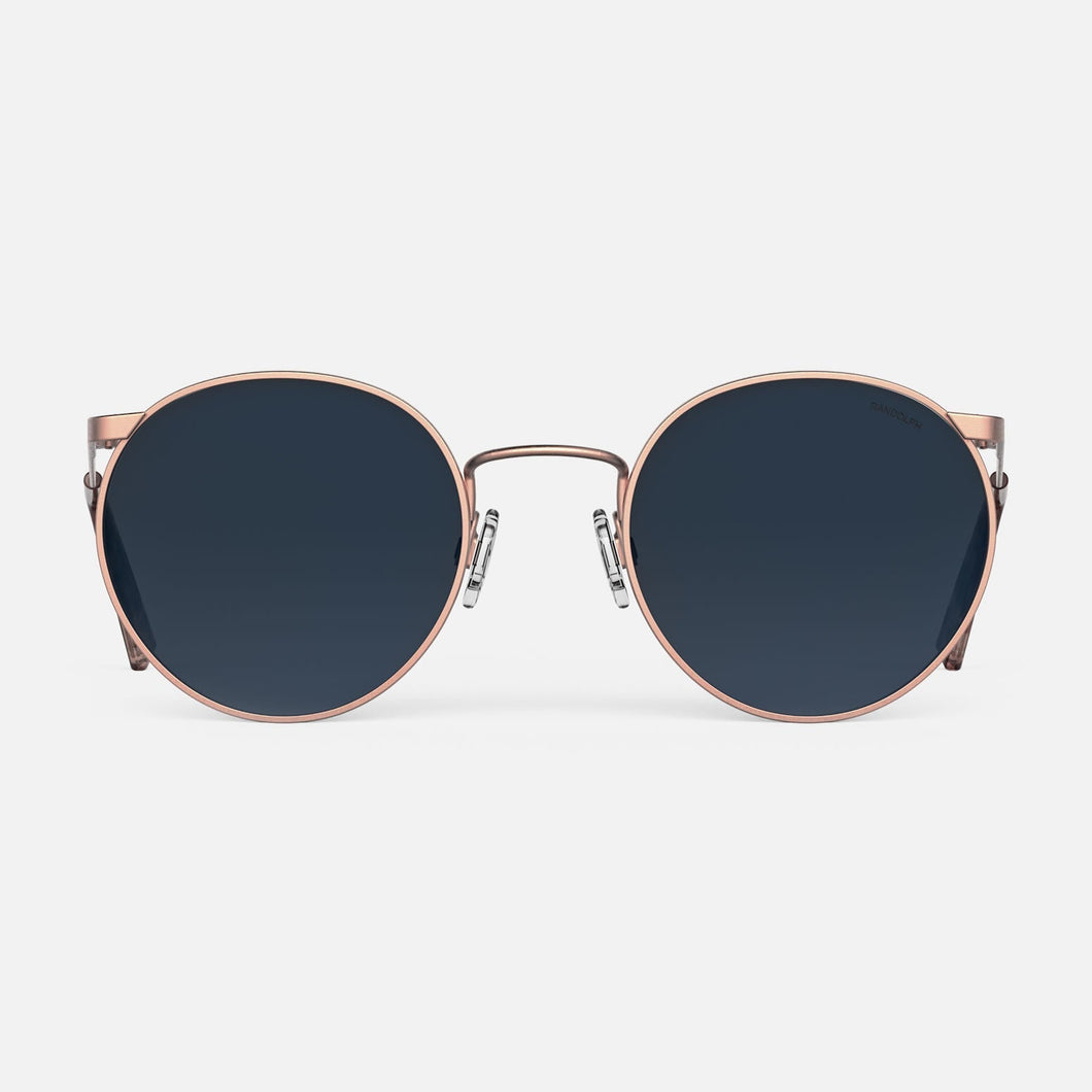 [22k Satin Rose Gold & Slate Polarized Gradient Nylon Lens]