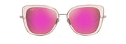 Maui Sunrise Lenses, Transparent Pink With Rose Gold Frame