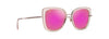 [Maui Sunrise Lenses, Transparent Pink With Rose Gold Frame]