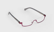 44 - Burgundy Front with Grey Crystal Temples