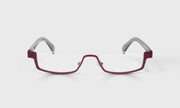 44 - Burgundy Front with Grey Crystal Temples