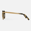 23k Gold & Dark Caramel Tortoise Inlay & Cape Sand Polarized Gradient Nylon Lens