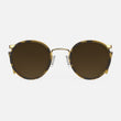 23k Gold & Dark Caramel Tortoise Inlay & Cape Sand Polarized Gradient Nylon Lens