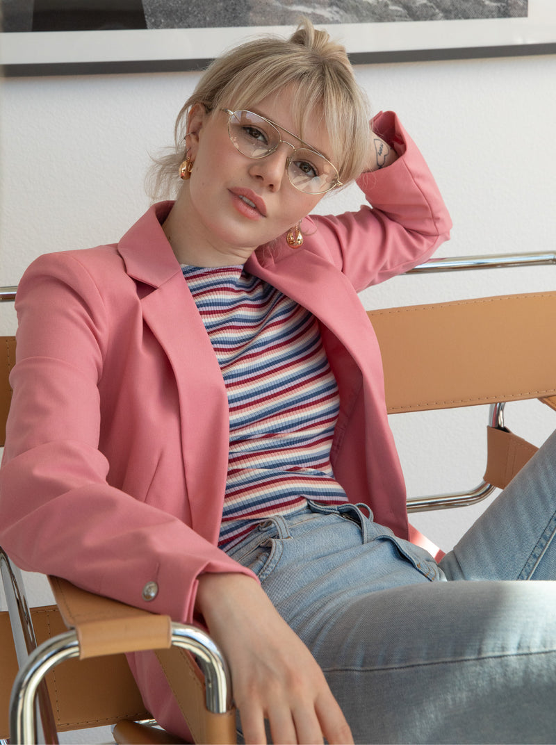 [Gold + Brindle Tortoise / Clear]