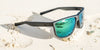 [Green Mirror Polarized Polycarbonate Lenses, Shiny Black Frame]