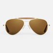 23k Gold & American Tan Polarized Glass Lens