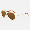 [23k Gold & American Tan Polarized Glass Lens]