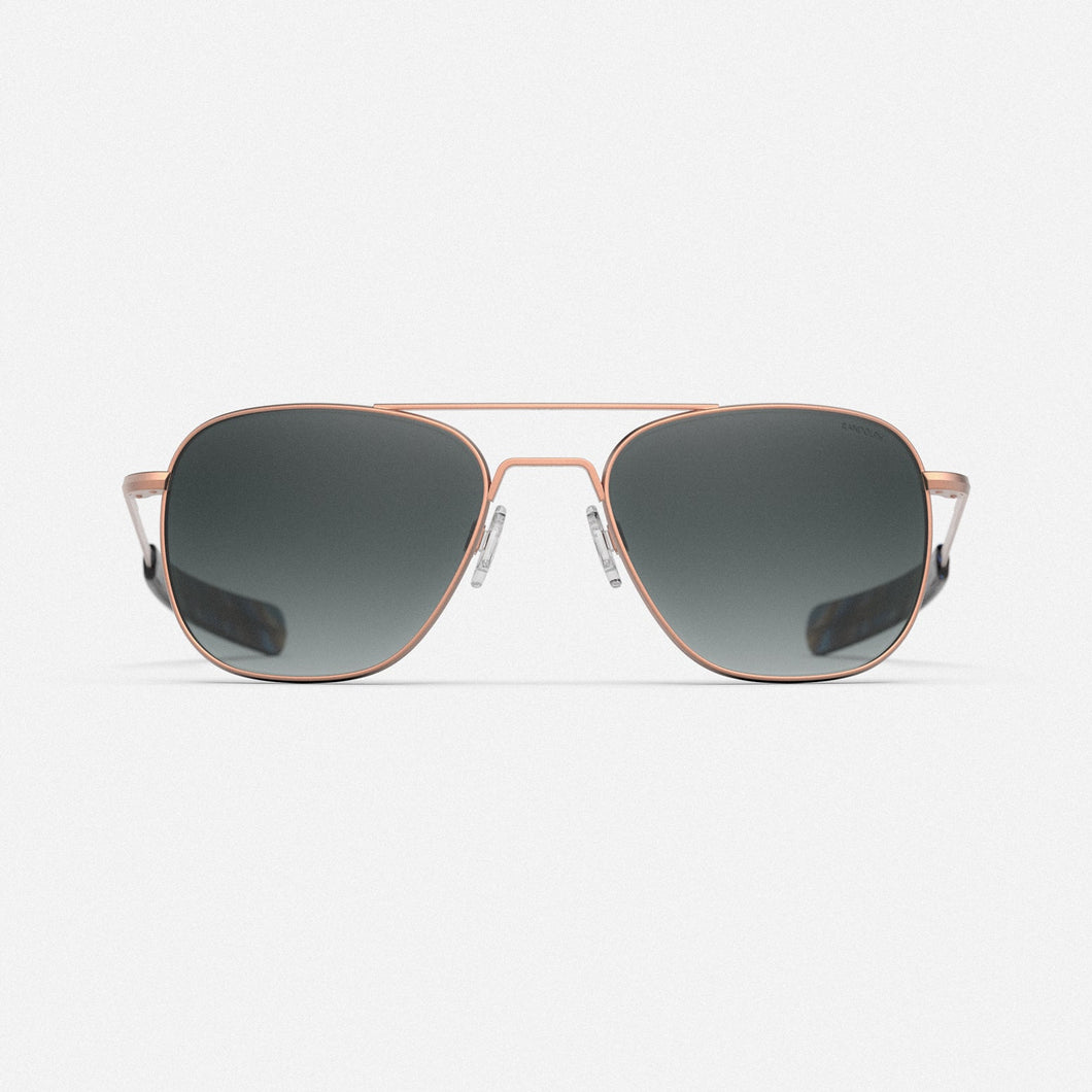 [22k Satin Rose Gold & Slate Polarized Gradient Nylon Lens]