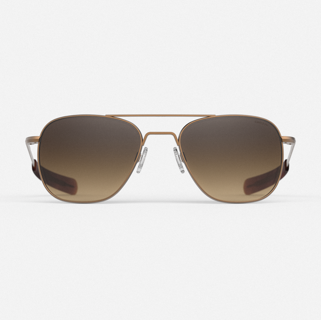 [22k Satin Chocolate Gold & Cape Sand Polarized Gradient Nylon Lens]