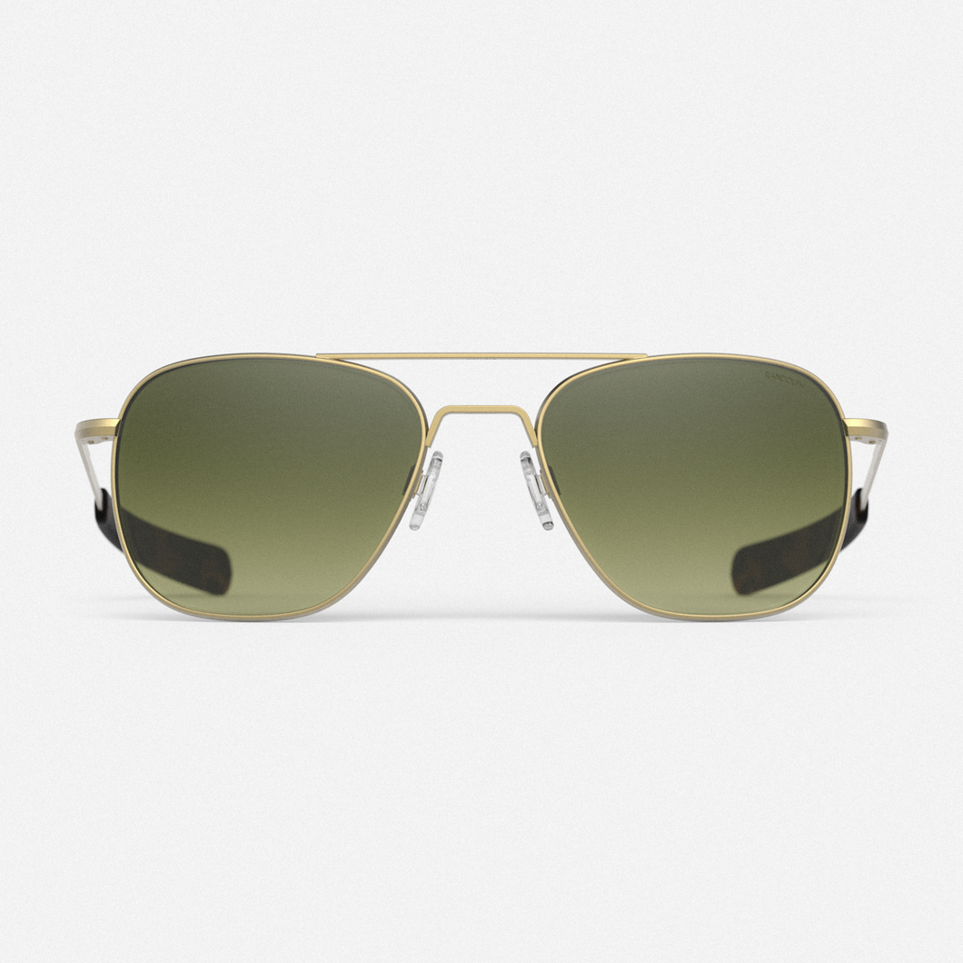 [23k Satin Gold & Evergreen Polarized Gradient Nylon Lens]