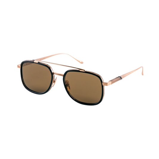[18K Rose Gold / Black Tortoise (Brown Lens)]