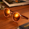 [23k White Gold & Semi-Polarized Nylon Gradient Sunset Rose Lens]