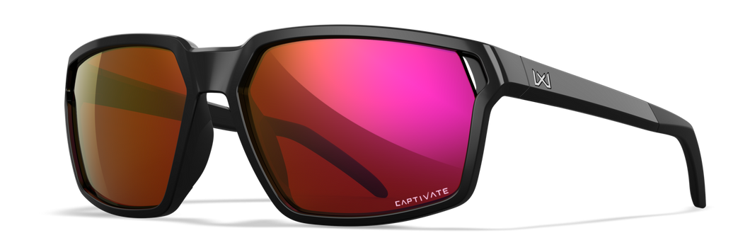 [Gloss Black/CAPTIVATE™ Red Mirror (Non-Polarized)]