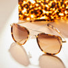 [22k Rose Gold & Rose Tortoise Inlay & Rose Gold Polarized Nylon Lens]