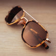 23k Gold & Dark Caramel Tortoise Inlay & Cape Sand Polarized Gradient Nylon Lens