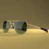 [23k Satin Gold & Evergreen Polarized Gradient Nylon Lens]