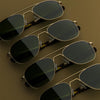 [23k Satin Gold & Evergreen Polarized Gradient Nylon Lens]