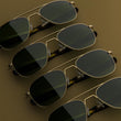 23k Satin Gold & Evergreen Polarized Gradient Nylon Lens