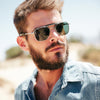 [Bright Chrome & Polarized Cobalt Glass Lens]