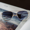 [23k Gold & Slate Non-Polarized Gradient Nylon Lens]