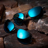 [Matte Black & Cobalt Polarized Glass Lens]