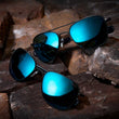 Matte Black & Cobalt Polarized Glass Lens