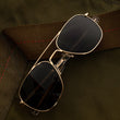 23k Gold & American Gray Polarized Glass Lens