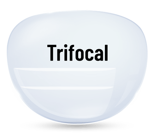 Clear Prescription - Trifocal (Lined) - Trivex - Anti - Reflective Treatments - Specs Eyewear