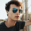 23k Gold & Cobalt Polarized Glass Lens