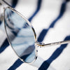 [23k White Gold & Blue Hydro Non-Polarized Glass Lens]