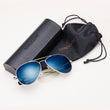 23k White Gold & Cobalt Polarized Glass Lens