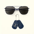 Navy & Non-Polarized American Gray Glass Lens