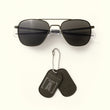 Military Olive & Non-Polarized American Gray Glass Lens