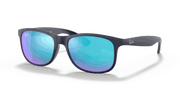 Blue Mirror Lenses, Matte Blue Frame