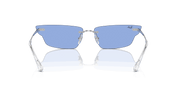 Blue Lenses, Polished Silver Frame