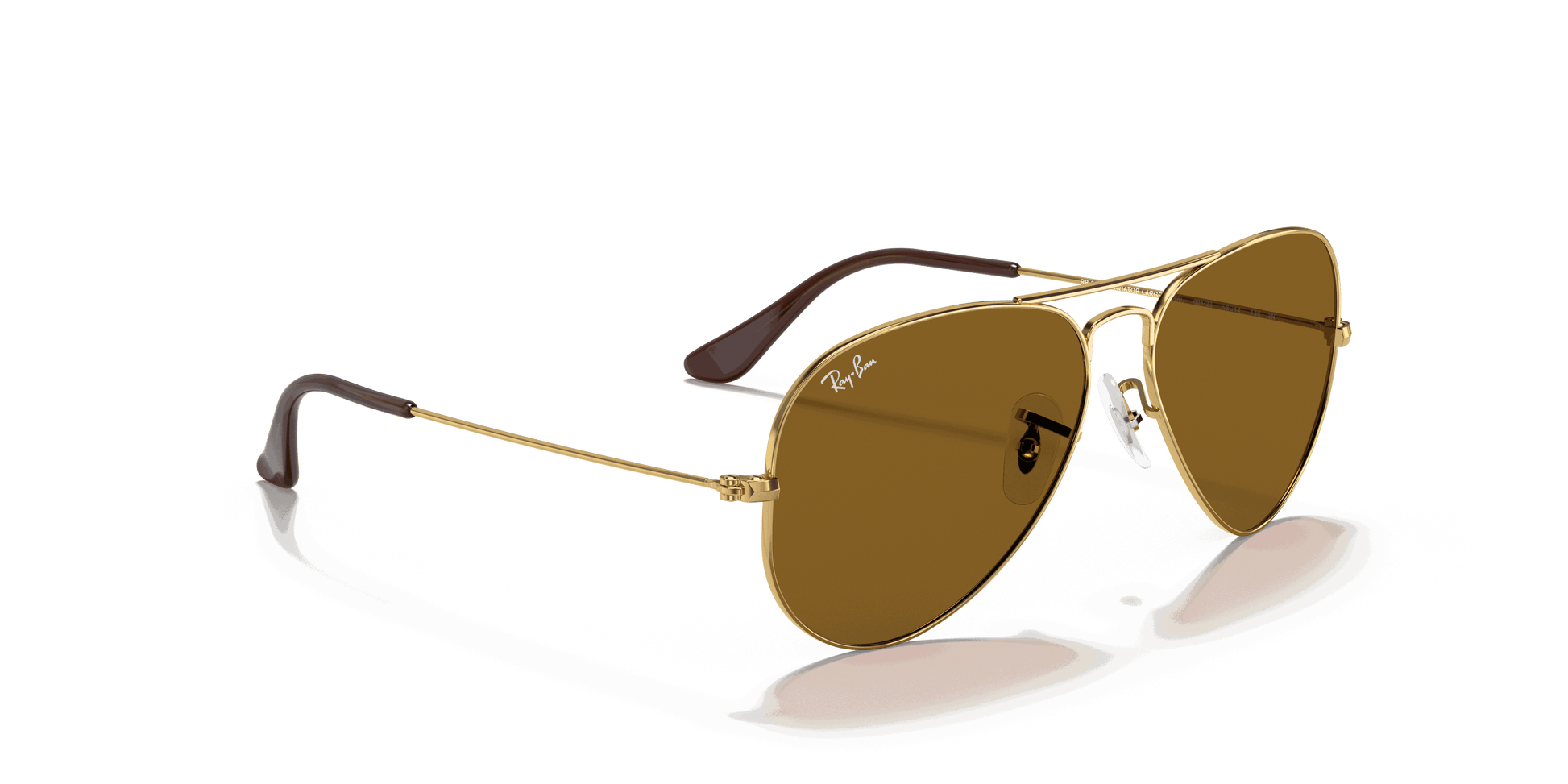 [B-15 Brown Lenses, Polished Arista Gold Frame]