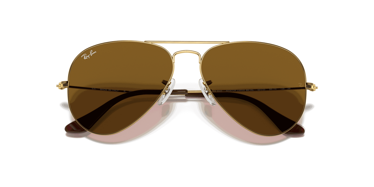[B-15 Brown Lenses, Polished Arista Gold Frame]