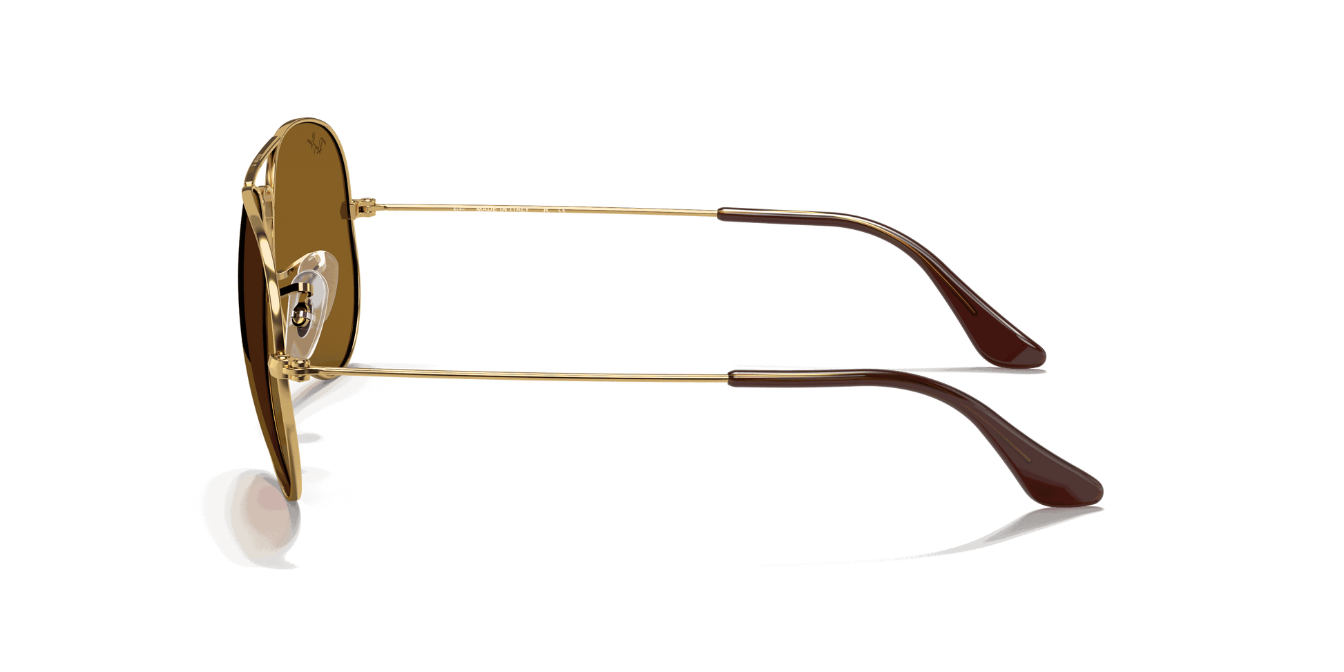 [B-15 Brown Lenses, Polished Arista Gold Frame]