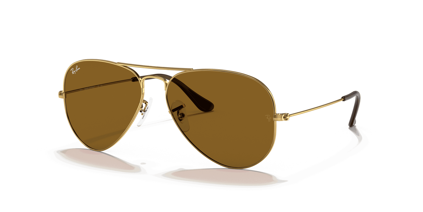 [B-15 Brown Lenses, Polished Arista Gold Frame]