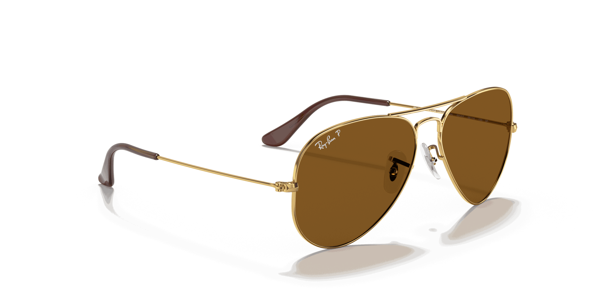 [Brown Lenses, Polished Arista Gold Frame]