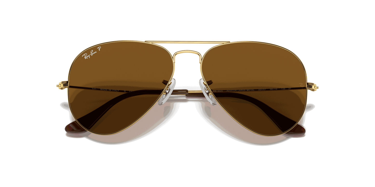 [Brown Lenses, Polished Arista Gold Frame]