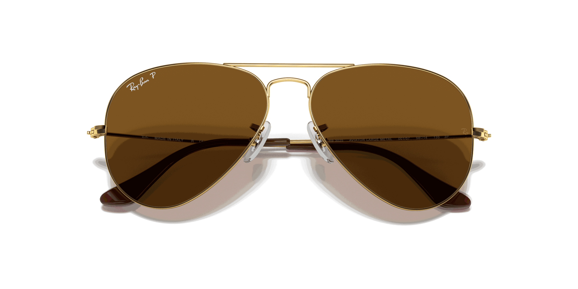 [Brown Lenses, Polished Arista Gold Frame]