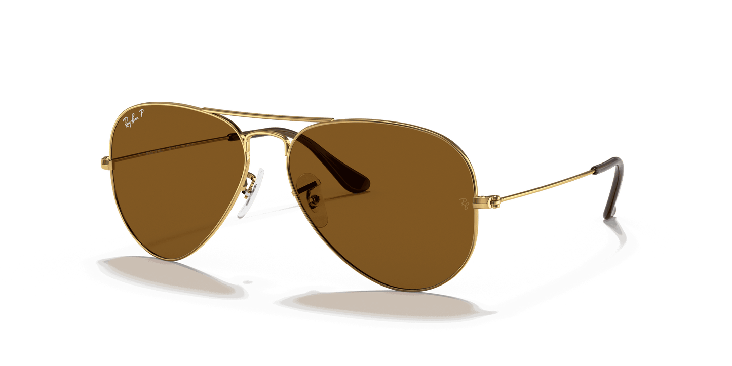[Brown Lenses, Polished Arista Gold Frame]