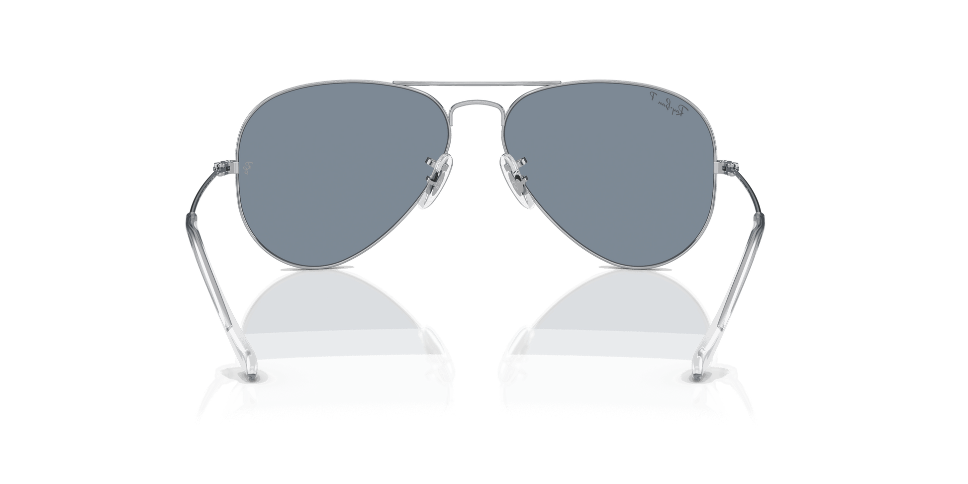 [Blue Lenses, Polished Silver Frame]