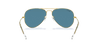 [Blue Lenses, Polished Gold Frame]