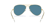 Blue Lenses, Polished Gold Frame