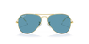 [Blue Lenses, Polished Gold Frame]